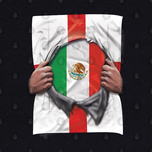 Mexico Flag English Flag Ripped - Gift for Mexican From Mexico by Country Flags